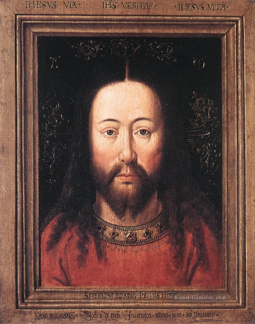 Porträt von Christus Renaissance Jan van Eyck Ölgemälde